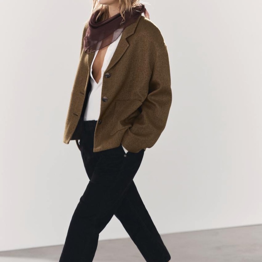 NWT Zara herringbone jacket - Picture 7 of 13
